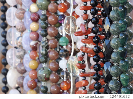 Women's jewelry beads from different materials and different colors             124491622