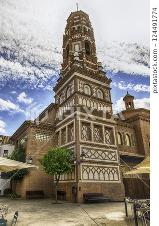 Scenic bell tower in Poble Espanyol, Barcelona, Catalonia, Spain Scenic bell tower in Poble Espanyol, Barcelona, Catalonia, Spain 124491774