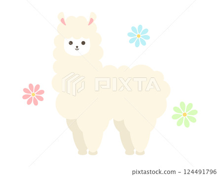 可愛悠閒的羊駝 124491796