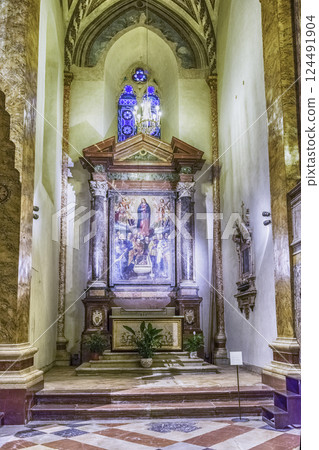Interiors of the Cathedral of Perugia, Italy 124491904
