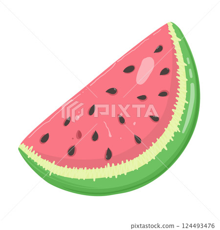Slice Watermelon. Water Melon. Watermelon vector illustration. Isolated on a white background Slice Watermelon. Water Melon. Watermelon vector illustration. Isolated on a white background 124493476