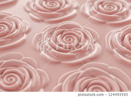 Romantic embossed rose pattern (AI generated image) 124493593