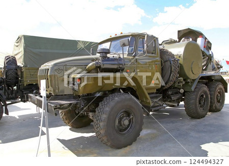 Massive Tank Formation with Helicopter Support 124494327