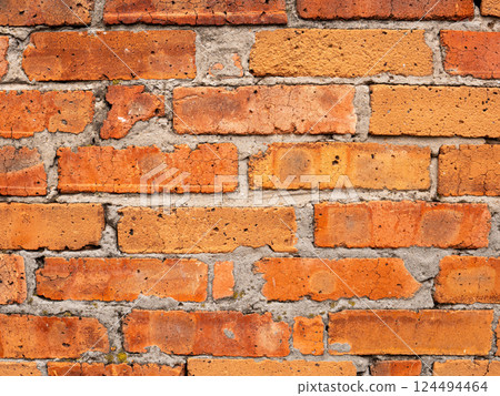Red brick wall texture background 124494464