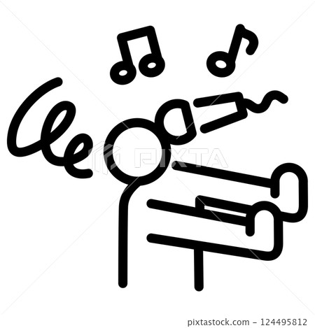 Easy to use black pictograms Karahara 124495812