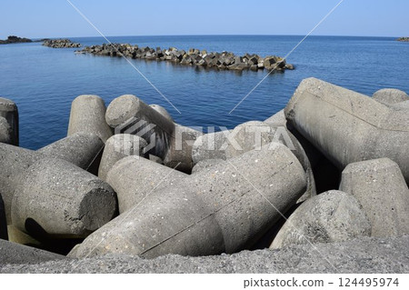 Coastal wave-dissipating block 124495974