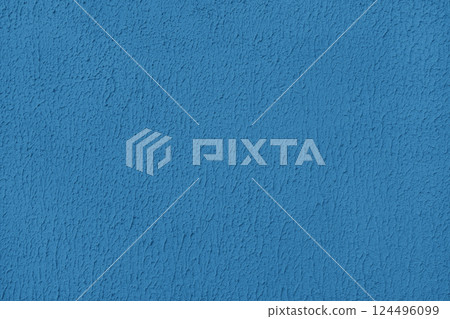 Concrete plaster surface, texture stucco background of blue painted cement, concrete wall 124496099