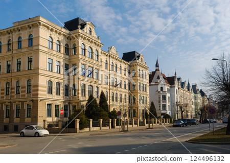 Elegant Historic Street in Riga, Latvia Elegant Historic Street in Riga, Latvia 124496132