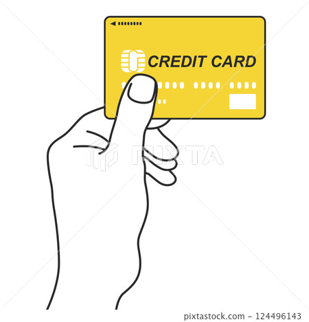 使用信用卡進行無現金支付的圖示 使用信用卡進行無現金支付的圖示 124496143