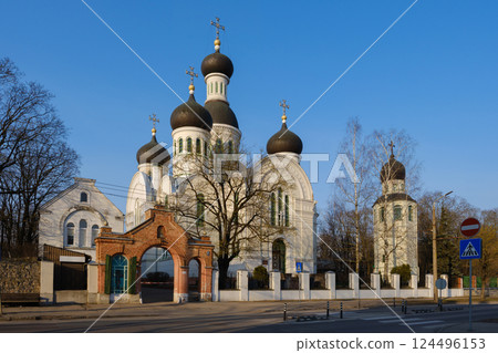 The old ancient Orthodox Church of St John the Baptist, Riga, Latvia 124496153