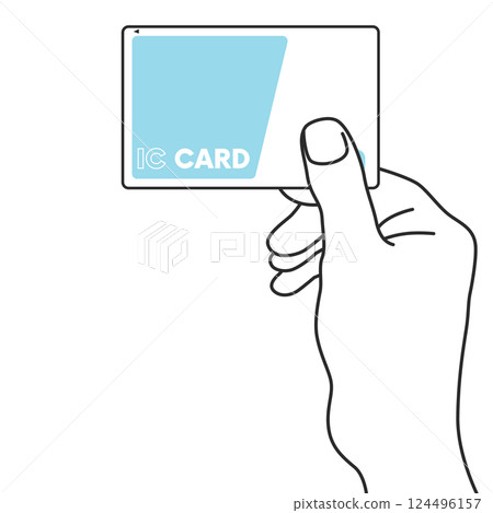Illustration of cashless payment with credit card 124496157