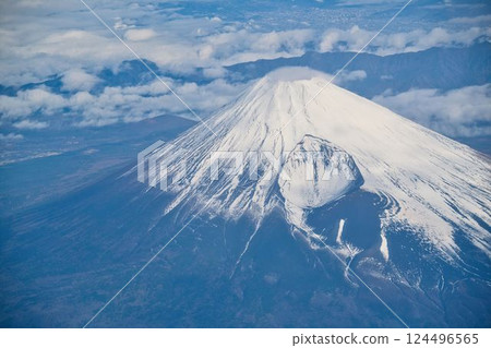 Mt. Fuji from the plane 124496565