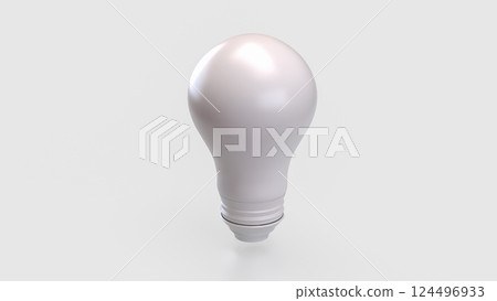The White light bulb for idea or creative concept 3d Rendering. 124496933