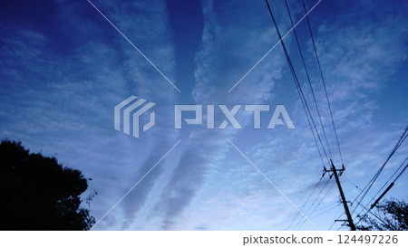 Night sky and clouds Night sky and clouds 124497226