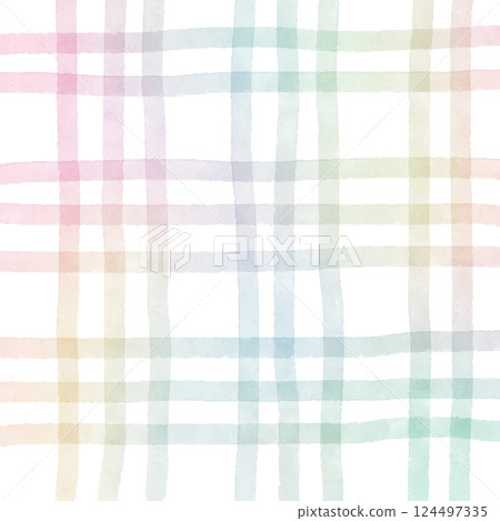 Rainbow Plaid Gingham Check Hand Drawn Background Pattern Overlay Rainbow Plaid Gingham Check Hand Drawn Background Pattern Overlay 124497335