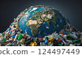 Artistic Earth Representation with Waste and Pollution Elements 124497449