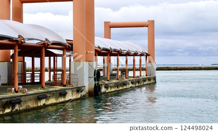 Floating pier at Ohara Port, Iriomote Island, Okinawa Prefecture 124498024