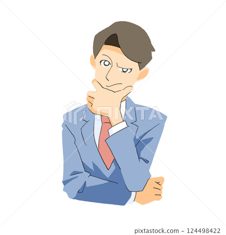 Illustration of a thinking businessman Illustration of a thinking businessman 124498422