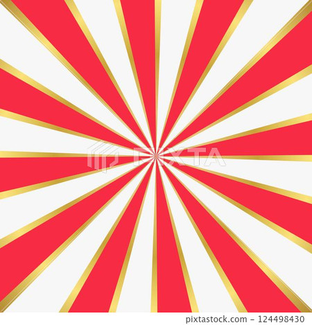 Simple sunburst background, gold lines decoration, square size 124498430