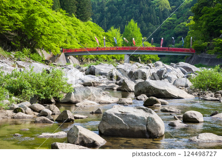 Fresh greenery in Korankei (Asuke Town, Toyota City, Aichi Prefecture) Fresh greenery in Korankei (Asuke Town, Toyota City, Aichi Prefecture) 124498727