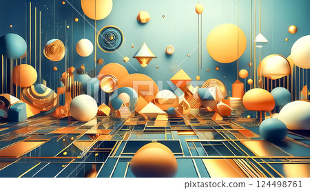 Modern abstract background material: sphere 124498761