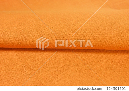 orange hemp viscose natural fabric cloth color, sackcloth rough texture of textile fashion 124501301