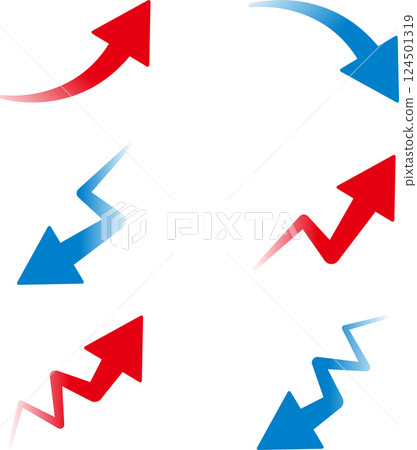 箭頭圖示裝飾象形文字商業插畫素材集 124501319