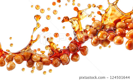 Natural Soy Sauce Splash with Beans 124501644