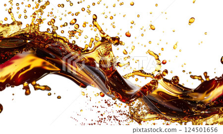Soy Sauce Swirl with Detailed Texture 124501656