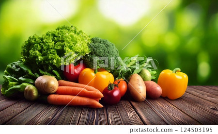 Brightly colored, colorful green and yellow vegetables Brightly colored, colorful green and yellow vegetables 124503195
