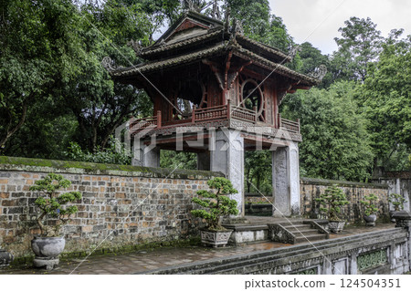 Vietnam, Hanoi, Passage to the Lake of Heavenly Clarity in the Third Courtyard of the Temple of Literature. Vietnam, Hanoi, Passage to the Lake of Heavenly Clarity in the Third Courtyard of the Temple of Literature. 124504351