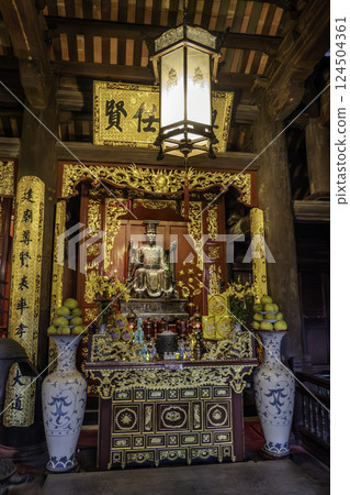 Vietnam, Hanoi, Statue of the Temple of Literature of Hanoi. Vietnam, Hanoi, Statue of the Temple of Literature of Hanoi. 124504361