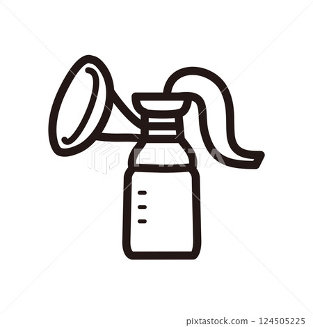 簡單的吸乳器圖標 124505225