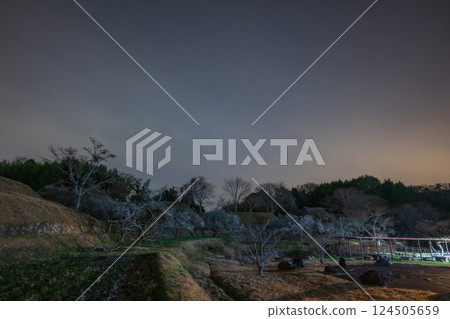 Beautiful spring starry sky at Hattoji Furusatomura Village, Bizen City, Okayama Prefecture, Japan Beautiful spring starry sky at Hattoji Furusatomura Village, Bizen City, Okayama Prefecture, Japan 124505659