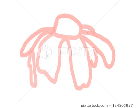 Flower line drawing illustration Flower line drawing illustration 124505957