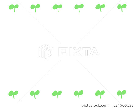 Hand-drawn cute Futaba line frame Spring/Ecology 124506153