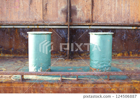 Port scenery: Inside the moored crane barge Port scenery: Inside the moored crane barge 124506887