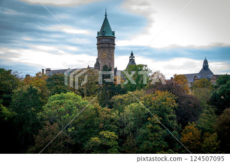Luxembourg's World Heritage cityscape and beautiful scenery 124507095