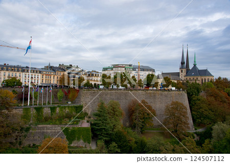 Luxembourg's World Heritage cityscape and beautiful scenery Luxembourg's World Heritage cityscape and beautiful scenery 124507112