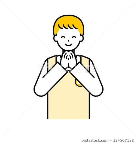 Upper body pose_simple male nursery teacher 07 124507158