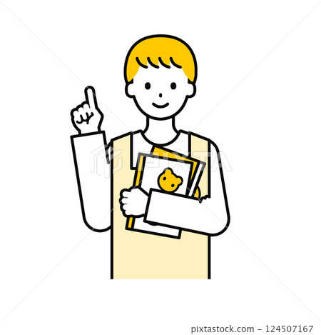 Upper body pose_simple male nursery teacher 16 Upper body pose_simple male nursery teacher 16 124507167