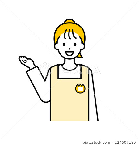 Upper body pose_simple nursery school teacher woman 17 Upper body pose_simple nursery school teacher woman 17 124507189