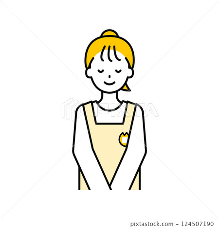上半身pose_簡單的保育員女人18 124507190