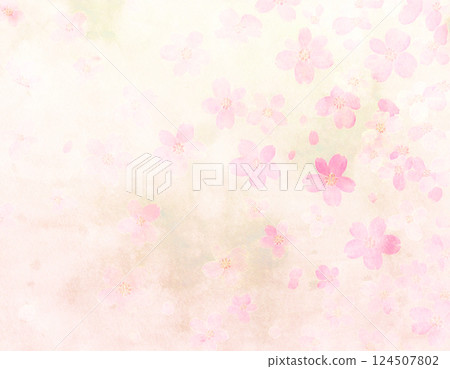 Background illustration of cherry blossom petals 124507802