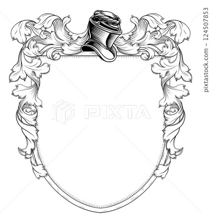 Coat of Arms Crest Family Heraldic Medieval Shield 124507853
