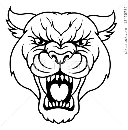 Panther Leopard Cougar Wildcat Cat Team Mascot 124507864