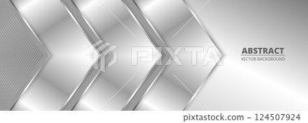 Wide luxury abstract background with silver gradient triangle lines arrows and shadows. Wide luxury abstract background with silver gradient triangle lines arrows and shadows. 124507924