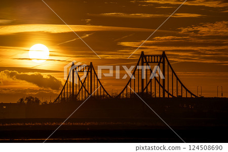Krefeld Uerdingen Bridge, North Rhine Westphalia, Germany Krefeld Uerdingen Bridge, North Rhine Westphalia, Germany 124508690