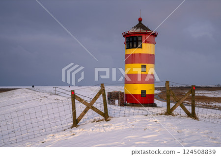 Pilsum lighthouse, East Frisia, Germany 124508839