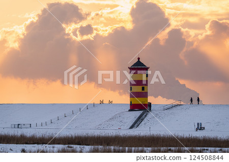 Pilsum lighthouse, East Frisia, Germany 124508844